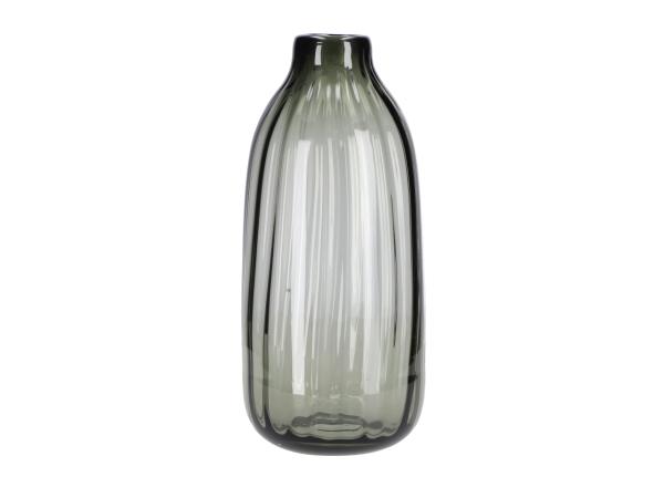 Vase Glas Rille durchgefärbt mundgeblasen D13,5 H30,5cm