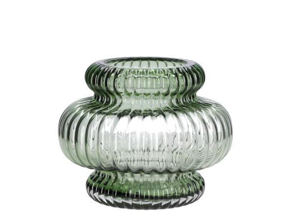 Vase Glas Bravour Rille durchgefärbt mundgeblasen 