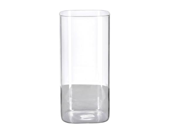 Glas Zylinder quadratisch hotcut D10 H21,5cm