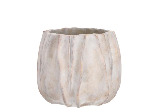 Topf geriffelt Beton D27,5 H23,5cm