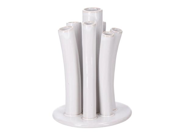 Tischvase Multitube x5 Porzellan glasiert D11 H14cm