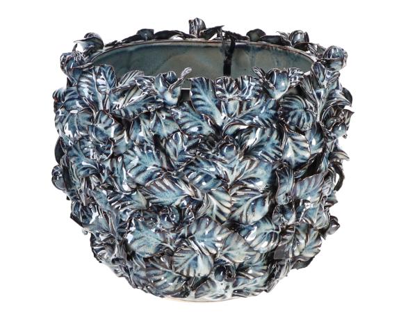 Topf Orchid Porzellan handgefertigt glasiert D23,5 H19,5cm