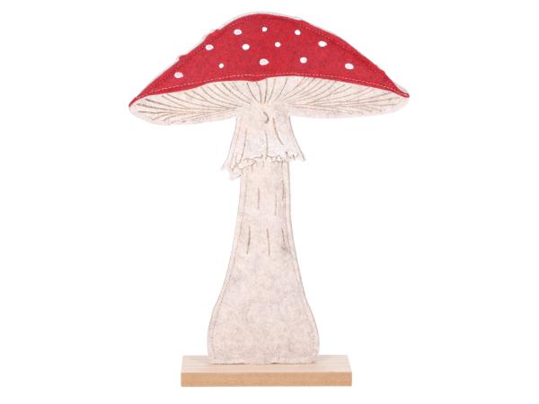 Fliegenpilz Filz Holz z Stellen B22 T5 H30cm
