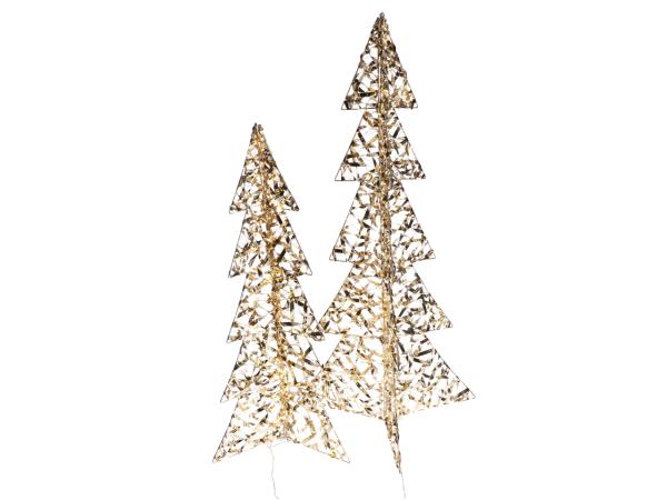 Tannenbaum Metall 3D m Goldfolie 660LED indoor m Timer (5mr Zuleitung) H130cm