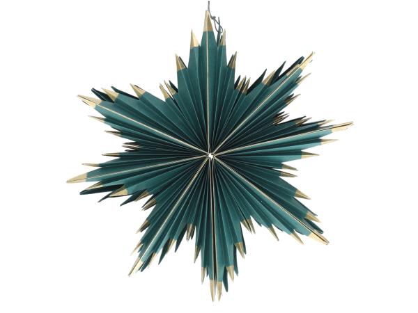 Strahlenstern Goldspitze Papier 3D z Falten Magnetverschluss D30cm