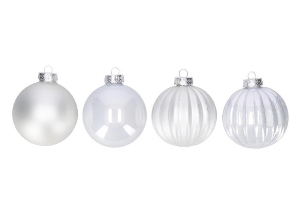 Kugelsortiment Glas 2Mod glanz-matt (9St/Box) D8cm