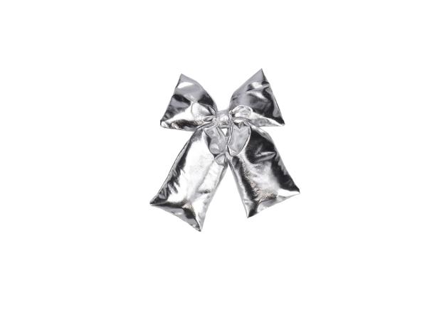 Dekoschleife Stoff metallic m Drahthalter 
