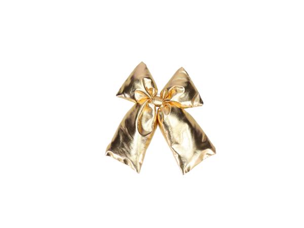 Dekoschleife Stoff metallic m Drahthalter 