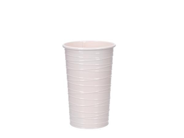 Vase Blech Fadenrille Glanzlack 