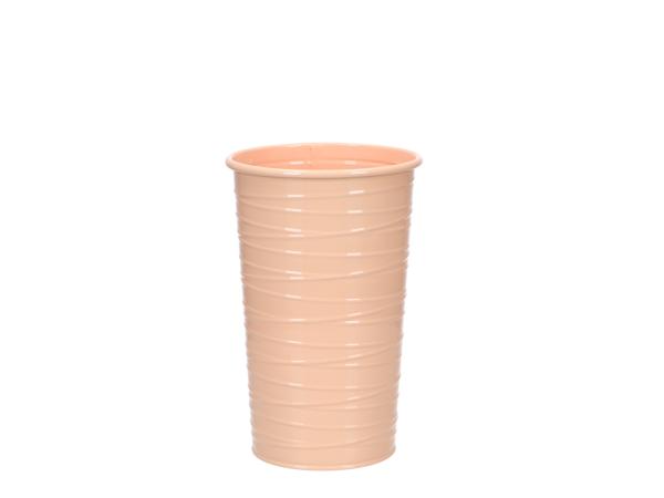 Vase Blech Fadenrille Glanzlack 