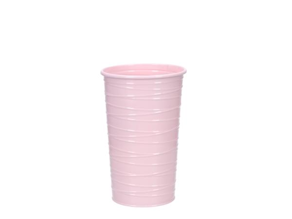 Vase Blech Fadenrille Glanzlack 