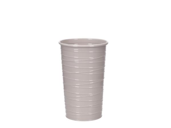 Vase Blech Fadenrille Glanzlack 