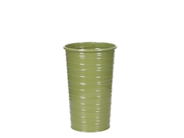 Vase Blech Fadenrille Glanzlack 