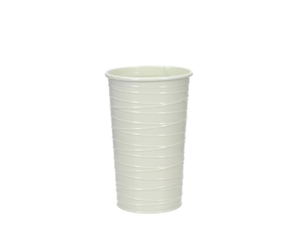 Vase Blech Fadenrille Glanzlack 