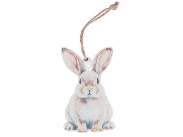 Hänger Blech Druckmotiv Hase B5-6 H10cm