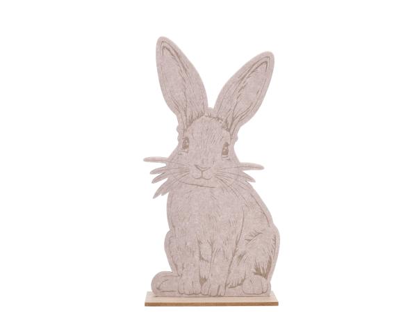 Hase Filz Laser-Silouette a Holzsockel B31 T10 H59,2cm