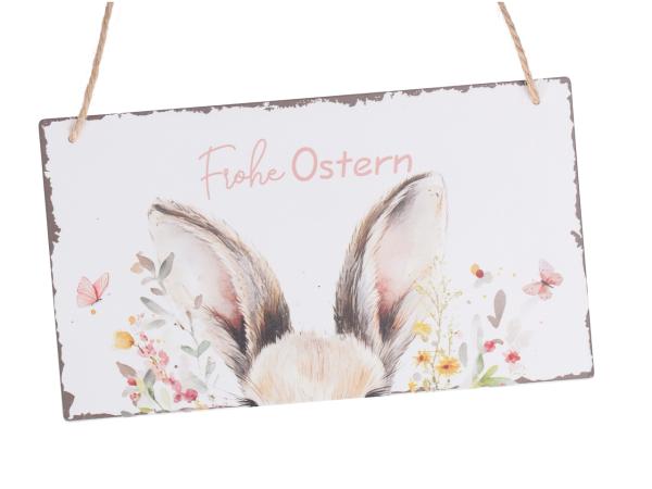 Schild Blech "Frohe Ostern" B20 H11,5cm