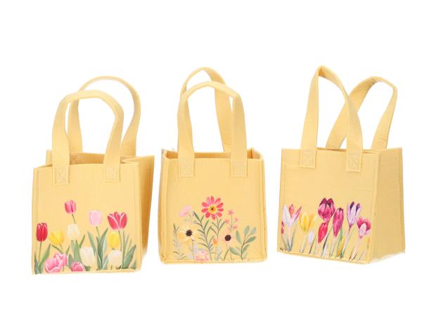 Tasche Filz Blumenwiese 3Mod B15 T8 H15/28cm