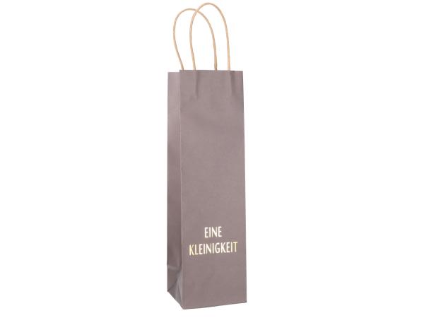 Flachentasche bedruckt Papier "Eine Kleinigkeit" B10,5 T10 H36cm