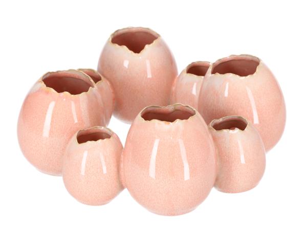 Eivase Ring x8  Porzellan glasiert D25 H6,5/9,5cm