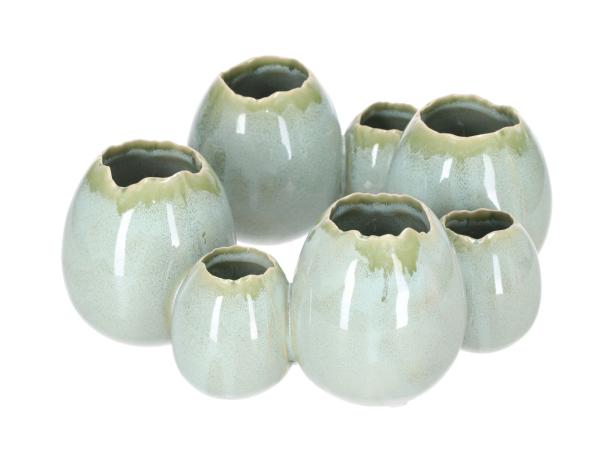 Eivase Ring x8  Porzellan glasiert D25 H6,5/9,5cm