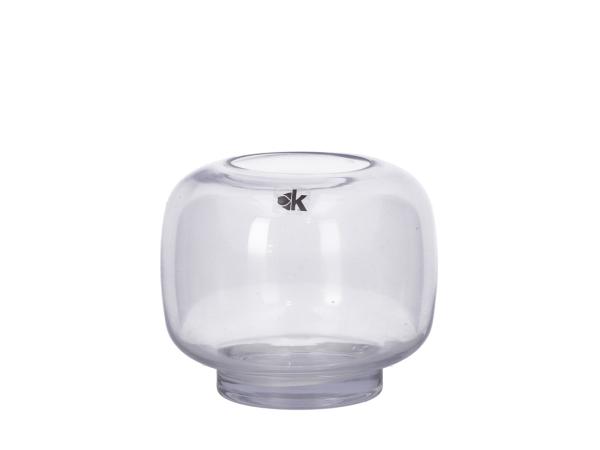 Kugelvase Glas Cold cut geschliffener Rand 