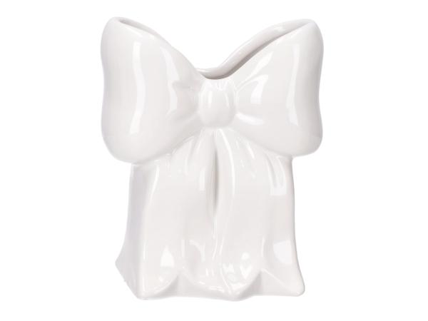 Vase Schleife Porzellan B11,7 T9 H14,6cm