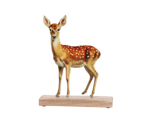 Reh Blech beidseitig emailliert z Stellen B17,5 H22cm