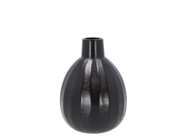 Vase Oliv Aluguss geschliffen 