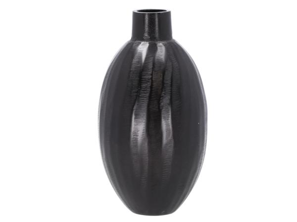 Vase Oliv Aluguss geschliffen D11 H18cm