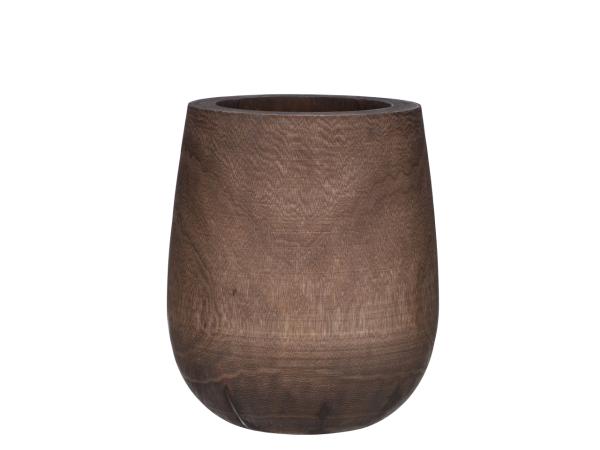 Topf Holz Holz gedrechselt inkl. PE-Einsatz D28 H32cm