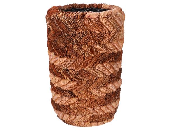 Pflanzgefäß rund hoch Fichtennzapfen D33 H50cm