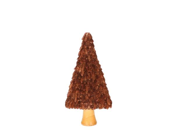 Tannenbaum Fichtenzapfen a Holzsockel 