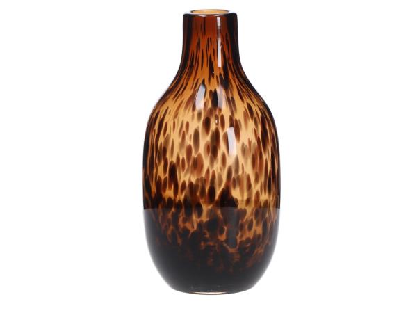 Flaschenvase Glas Leo durchgefärbt mundgeblasen D12 H24cm
