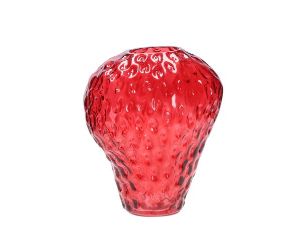 Vase Glas Erdbeere B20 T14 H23cm