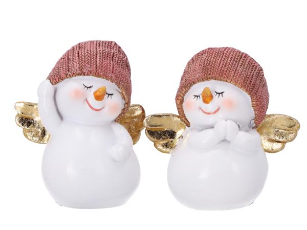 Schneemann Poly Wollmütze 2Mod B6 T4 H7,5cm