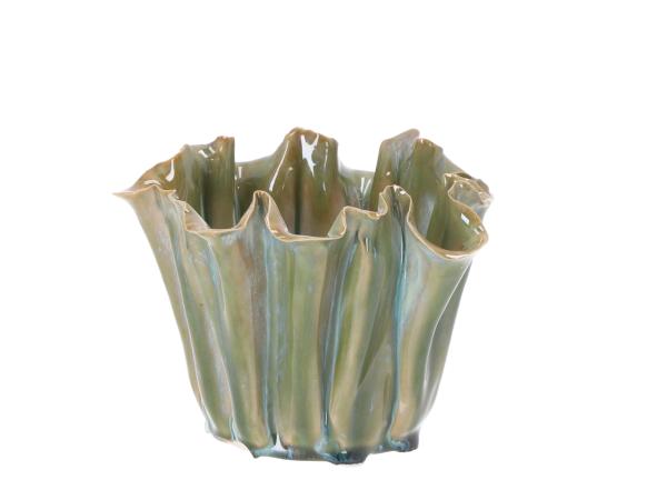 Topf Porzellan handgefertigt glasiert 