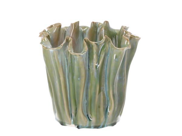 Topf Porzellan handgefertigt glasiert D18,5 H16cm