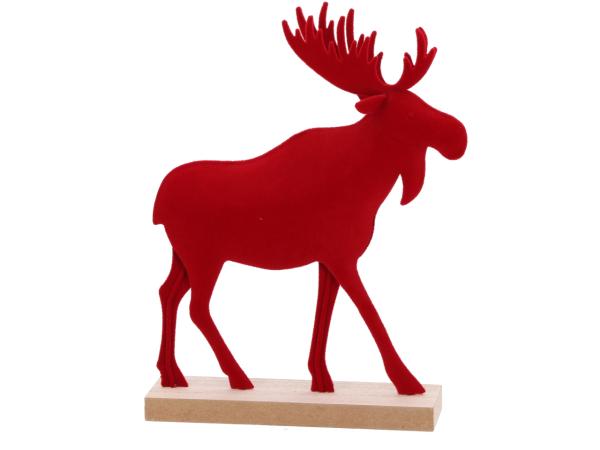 Elch Blech Flock z Stellen B18 T5 H26cm