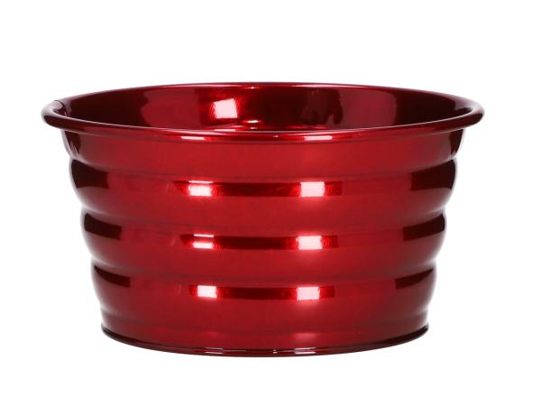 Schale Blech Baldo Rille metallic m Inlay D20 H10,5cm