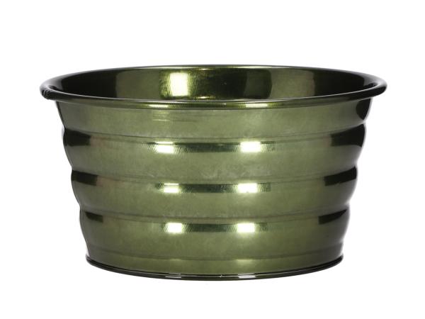 Schale Blech Baldo Rille metallic m Inlay D20 H10,5cm