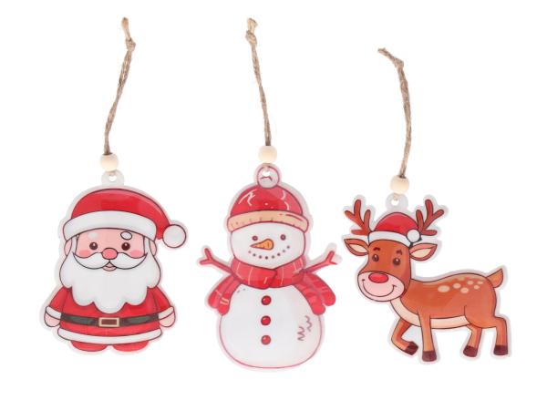 Hängersortiment Metall Druckmotiv Niko/Schneemann/Rentier 3Mod B7,5-8,5 H8-11cm