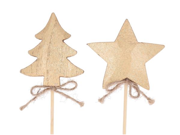 Stern/Tanne Holz z Stecken B6,5-7 H26-27,5cm