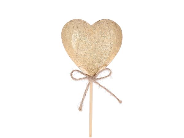 Herz Holz z Stecken D6 H26cm