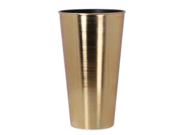 Vase Kunststoff konisch foliert gebürstet D19 H33cm