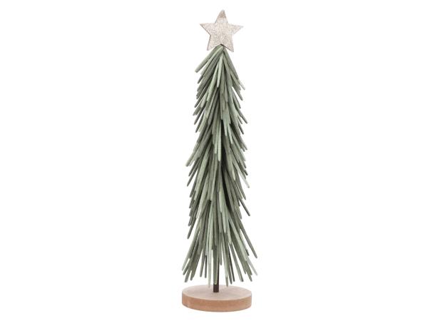 Baum Filz Piniennadel m Stern a Holzsockel D12 H50cm