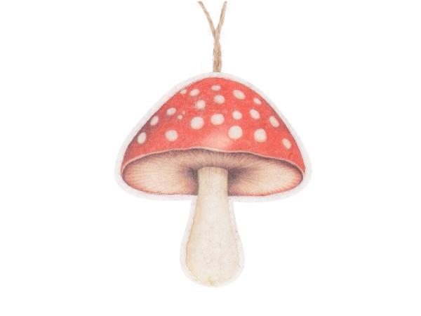 Hänger Filz Pilz Druckmotiv beidseitig B9 H10cm