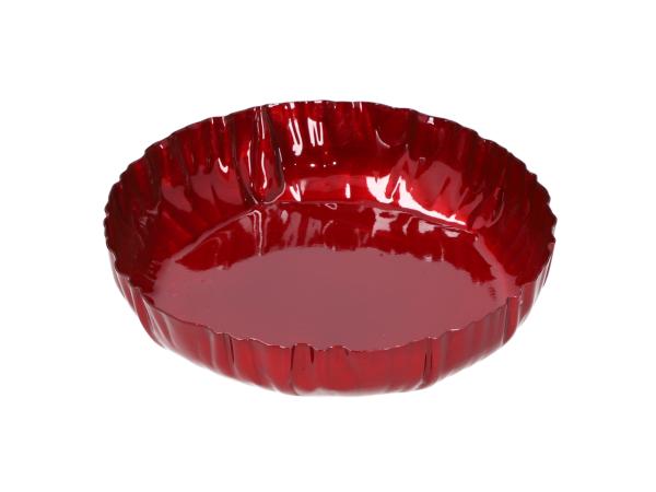 Schale Blech Faltenoptik metallic 