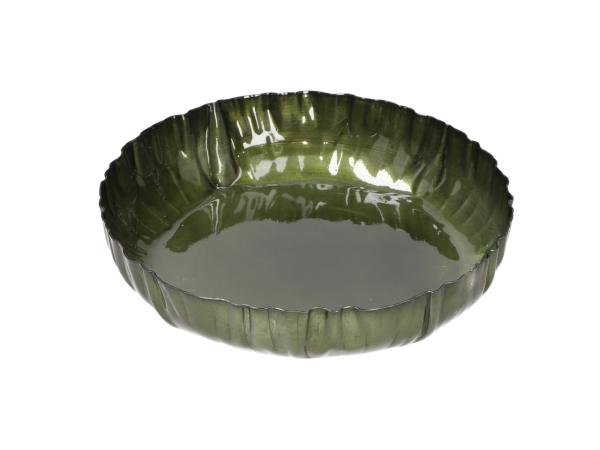 Schale Blech Faltenoptik metallic 