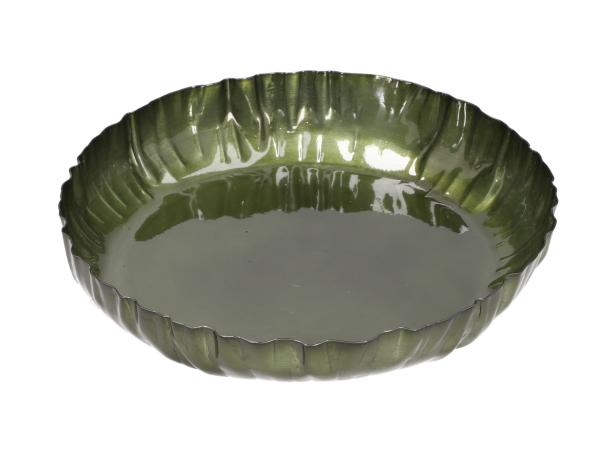 Schale Blech Faltenoptik metallic D30 H5,5cm